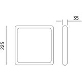  LED stropno svetlo SIGARO SQUARE LED/24W/230V 4000K IP40 | Eponuda.com