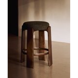 Kave Home Zelen/v temni naravni barvi barsko stol iz masivnega jesena (višina sedeža 65 cm) Granite – | Shoptok.si
