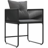  Stolica s jastukom 4 pcs Crna i antracit PE ratan | shoptok.hr