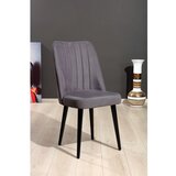Hanah home Set od 2 trpezarijske stolice, sivo-crne | Eponuda.ba