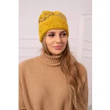 Kesi Ladies beanie Kira K374 mustard+cappuccino