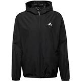 Adidas Športna jakna 'GYM+' srebrno-siva / črna