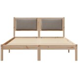  Krevetna konstrukcija s uzglavljem Sivo-smeđa 135 x 190 cm | shoptok.hr