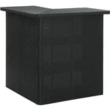 kutni barski stol crni 100 x 50 x 105 cm od poliratana