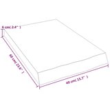  Kupaonska radna ploča svjetlosmeđa 40x60x(2-6) cm masivno drvo | shoptok.hr