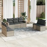 vidaXL 7-dijelni set vrtnih sofa svjetlosivi od poliratana Cijene