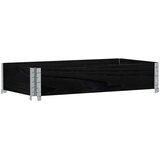  Vrtna sadilica crna 100x50 cm od masivne borovine | shoptok.hr