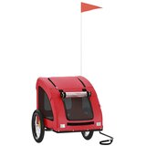 Prikolica za bicikl za ljubimce crvena od tkanine i željeza | shoptok.hr