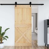  Vrata NARVIK Prirodna 95 x 210 cm Čvrsta borovina - Prirodna 95 x 210 cm križni dizajn | shoptok.hr