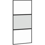  Klizna vrata crna 102,5x205 cm od kaljenog stakla i aluminija | shoptok.hr