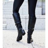 Gemre Black Ruched Boots Angelico | ePonuda.com