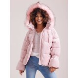 Yups Velour puffer jacket short pink | shoptok.hr