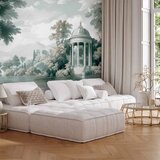  Foto tapeta - View of the Park and Lake Retro Vintage Landscape in Greens 98x70 Samoljepljiva | shoptok.hr