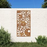 vidaXL Vrtna stenska dekoracija 105x55 cm corten jeklo zobniki Cene