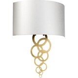 Elstead Lighting Elstead Stenska svetilka Curtis z dvema velikima lučema, starana medenina, senčnik iz umetne svile v barvi slonovine, (22098963) | Shoptok.si