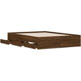  Okvir kreveta s ladicama boja smeđeg hrasta 120x190 cm | Eponuda.com