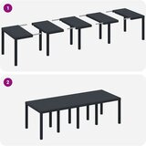  Vrtni set za objed 11 pcs Antracit Polt ratan | shoptok.hr