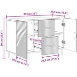  Kreveta Dimljeni hrast 89 x 34,5 x 60 cm Konstruirano drvo | shoptok.hr