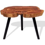 Maison Chic Klubska mizica - kavna mizica - Nizka mizica iz debla akacijev les (55-60)x40 cm, (21753468) Cene