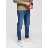 Ombre Men's denim joggers with asymmetrical stitching - blue | shoptok.hr