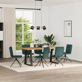  Blagovaonske stolice od tkanine 6 kom tamnozelene | shoptok.hr