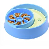  slow feeder činija za hranu i vodu plavo žuta 26x26x7 cm | ePonuda.com