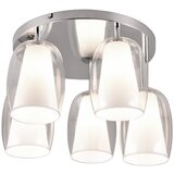 Trio Select stropna svetilka v srebrni barvi s steklenim senčnikom ø 14 cm barret – | Shoptok.si