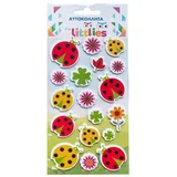 The Littlies: Set 3D puhastih z vzorcem pikapolonic, 10x22 cm.