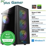 PCPLUS Gaming namizni računalnik PCPLUS Gamer, R5 7600 16 GB RAM, 1 TB SSD, RTX 5060 8 GB, W11H + Xbox GP, (5000005398) | Shoptok.si