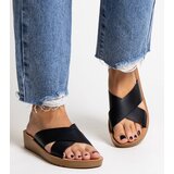  Black wedge flip-flops made of Ecko leather Burtuka | Eponuda.ba