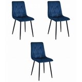 Libra stolica - tamnoplavi baršun / crne noge x 3 | shoptok.hr