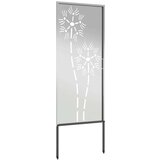 vidaXL Dekorativni panel za vrt Srebrna 50 x 140 cm Cinkano jeklo | Shoptok.si