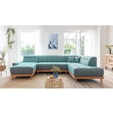 Miuform Turkizna raztegljiva kotna sedežna garnitura (desni kot/v obliki črke "U") Dazzling Daisy – | Shoptok.si