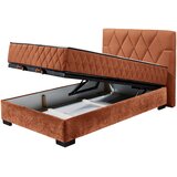 MID.YOU POSTELJA Z VZMETNICO 120 cm x 200 cm , tekstil, leseni material barve konjaka | Shoptok.si