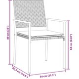  Set od 3 Crna PE ratan čelik obložen prahom Standardno | shoptok.hr