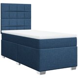 vidaXL Krevet s oprugama i madracem plavi 90 x 200 cm od tkanine | shoptok.hr
