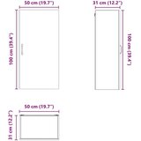  Stenska kuhinjska omarica Betonsko siva 50 x 31 x 100 cm | Shoptok.si
