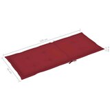  Jastuci za vrtne stolice 6 kom boja vina 120x50x3 cm od tkanine | shoptok.hr