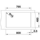 Blanco sudopera naya 8 815X500/200mm antracit | ePonuda.com