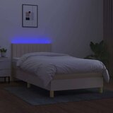  Krevet box spring s madracem LED krem 80 x 200 cm od tkanine | shoptok.hr