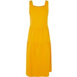 Urban Classics Kids Girls' 7/8 Length Valance Summer Dress - yellow Cene