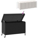 Vrtna kutija za pohranu s kotačima crna 110x55x73 cm | shoptok.hr