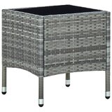  Vrtna miza siva 40x40x45 cm poli ratan | Shoptok.si