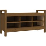 vidaXL Klop za predsobo medeno rjava 110x40x60 cm trdna borovina, (20766942) Cene