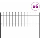  Vrtna Ograda 6 pcs Siva 10,2 x 0,6 m Čelik s prahom | shoptok.hr