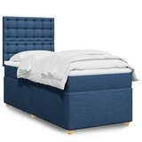  The Living Store Box spring postelja z vzmetnico modra 80x200 cm blago - Box Spring Postelja, (21497014) Cene
