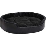 vidaXL Krevet za pse crni 90 x 79 x 20 cm od pliša i umjetne kože | shoptok.hr