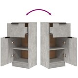 Komoda siva boja betona 30 x 30 x 70 cm od konstruiranog drva | shoptok.hr