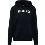 Hurley Sportska sweater majica crna / bijela