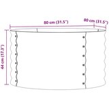  Povišena gredica Zelena 80 x 80 x 44 cm Čelik | Eponuda.com